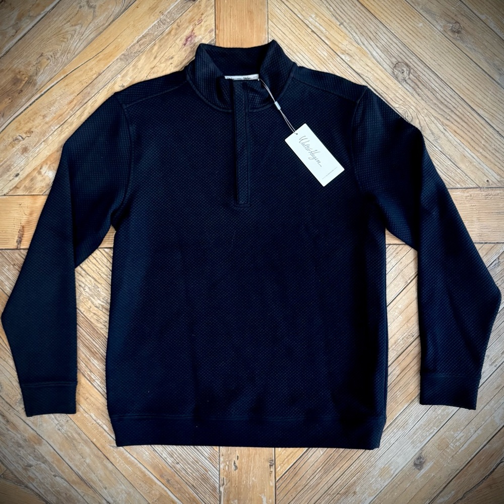Brand New Deep Black Clubhouse 1/4 Zip Sweatshirt